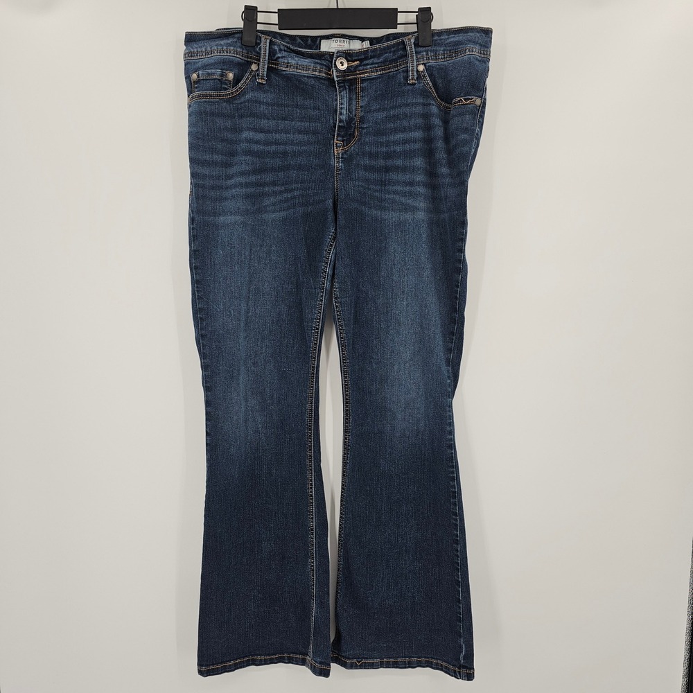 Torrid Denim Luxe Slim Boot Jeans Dark Wash Size 16 Mid-Rise